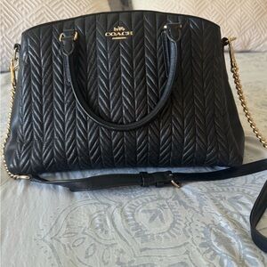 Coach Black Quilted Shoulder Bag